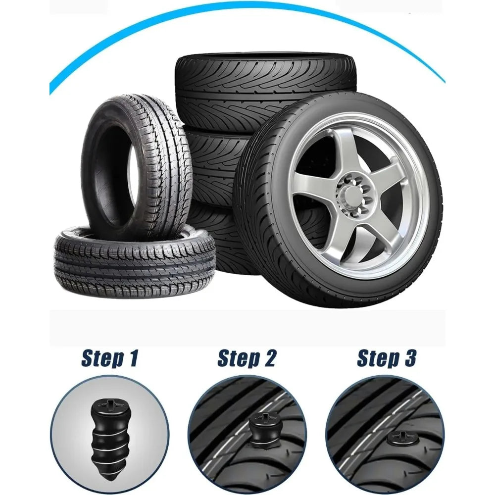 Quick Tire Puncture Repair Kit for Cars and Motorcycles - 5