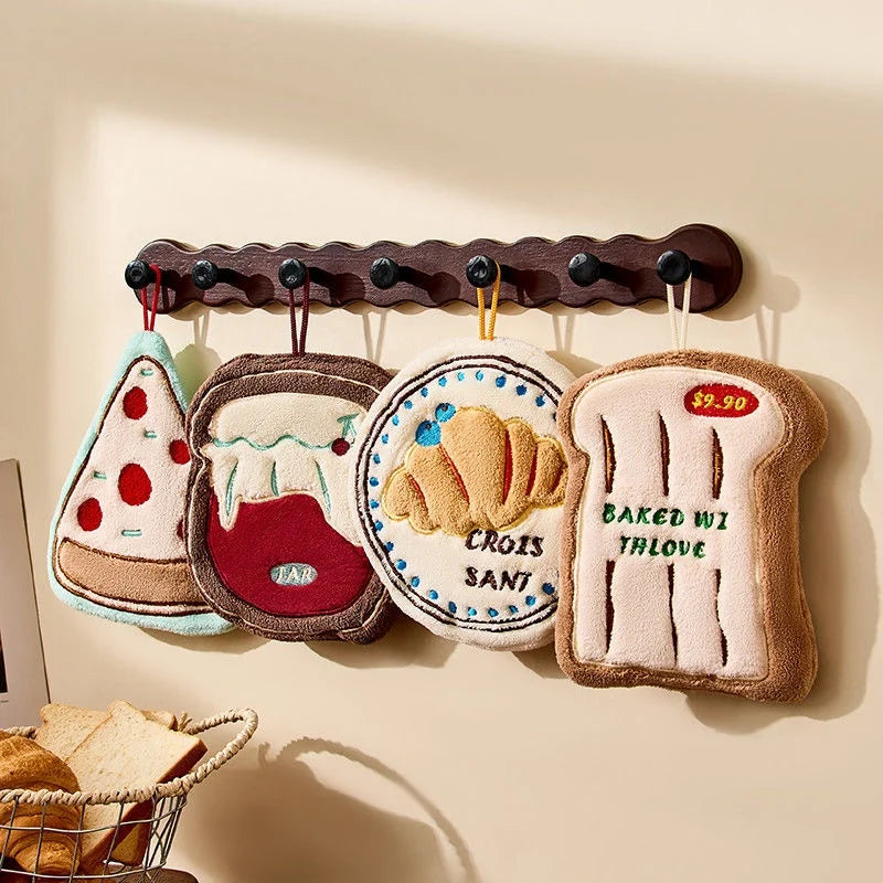 Absorbent Food-Shaped Hanging Hand Towel for Kitchen and Bathroom - 5