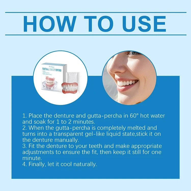 Instant Smile Temporary Dentures for Natural Teeth Alignment