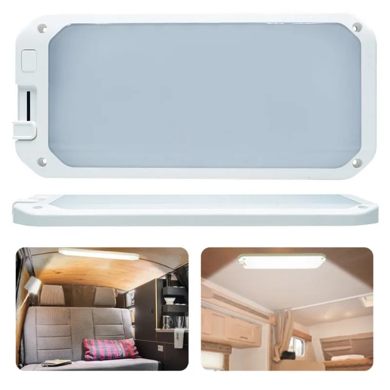 Dimmable LED Ceiling Light with Remote for RV and Boat
