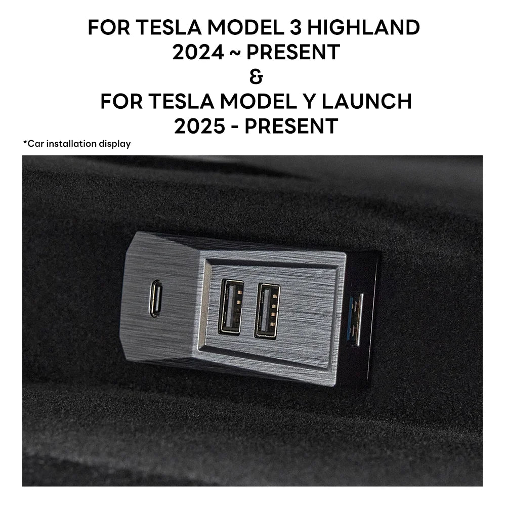 Glovebox USB Hub Docking Station for Tesla Model 3 Highland and Model Y