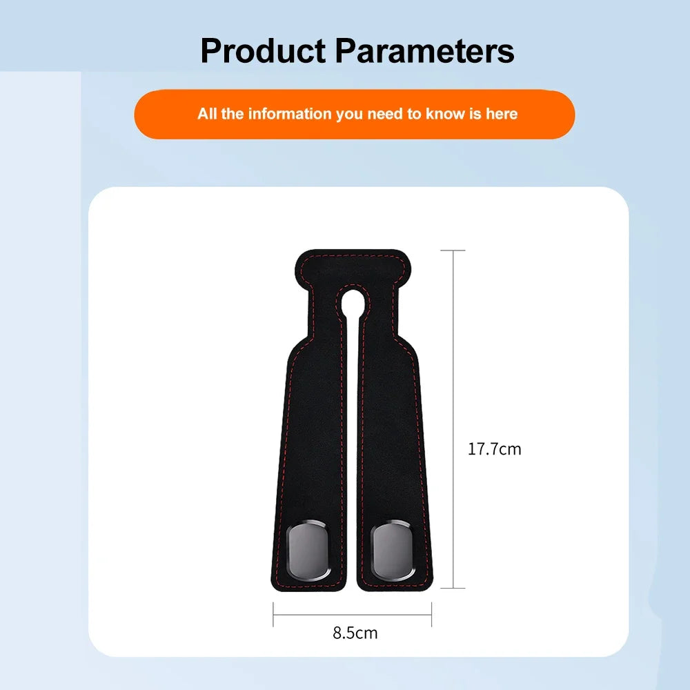Universal 2-in-1 Car Headrest Hook and Storage Hanger