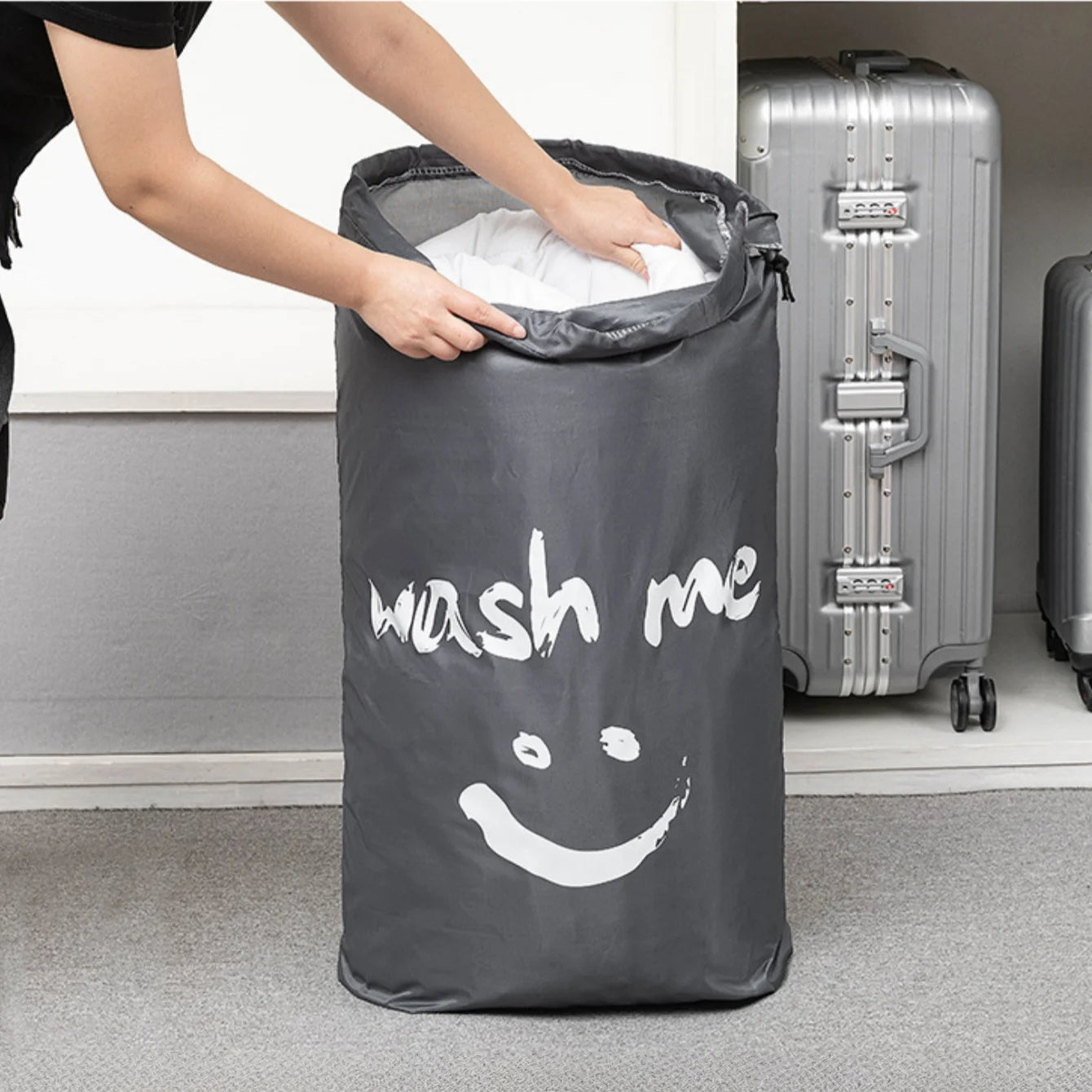 Large Travel Drawstring Laundry Bag - 2