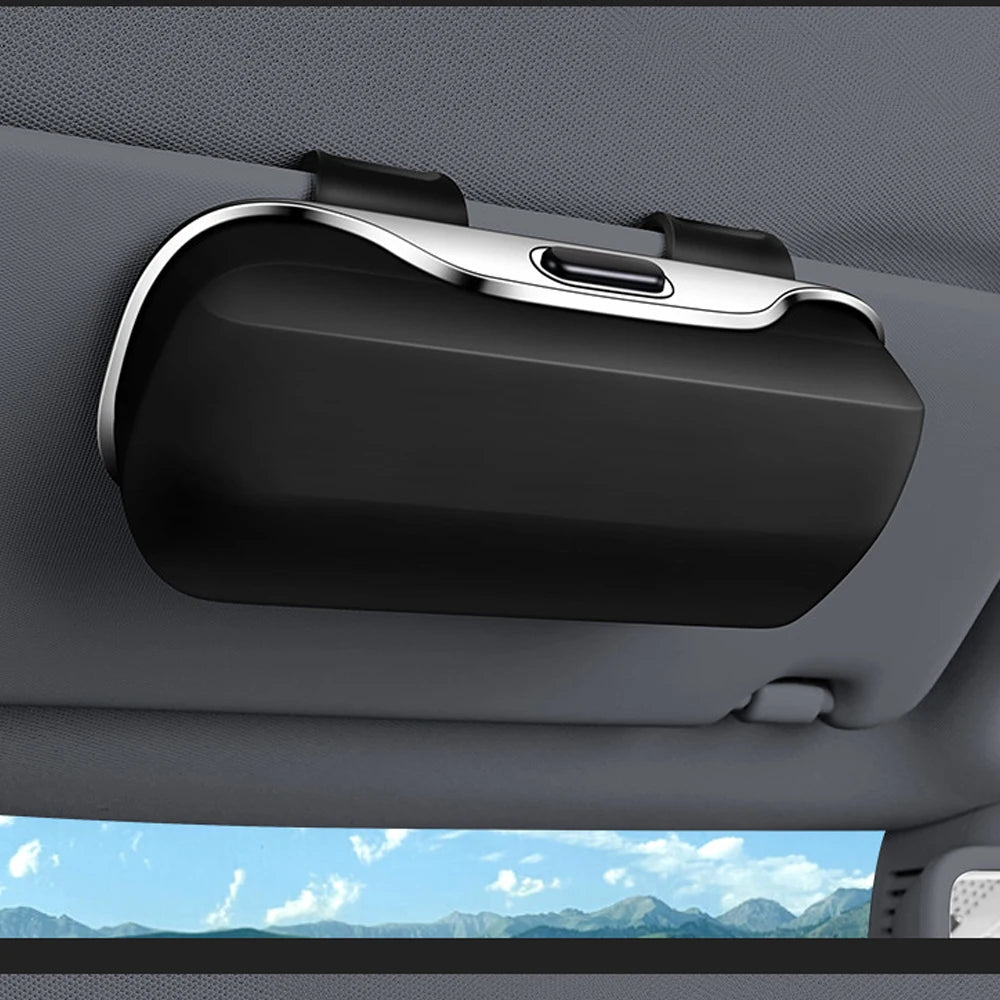 Press-Type Car Sun Visor Eyeglasses Storage Case - 10