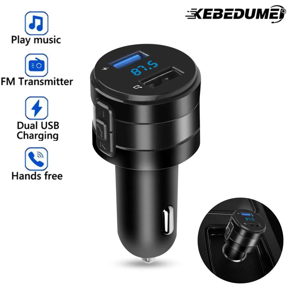 Bluetooth FM Transmitter and Dual USB Car Charger