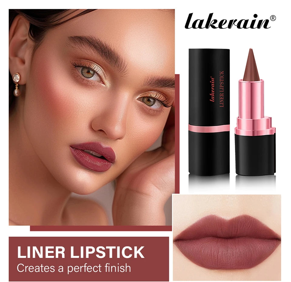 2-in-1 Long-Lasting Matte Lipstick and Lip Liner - 17