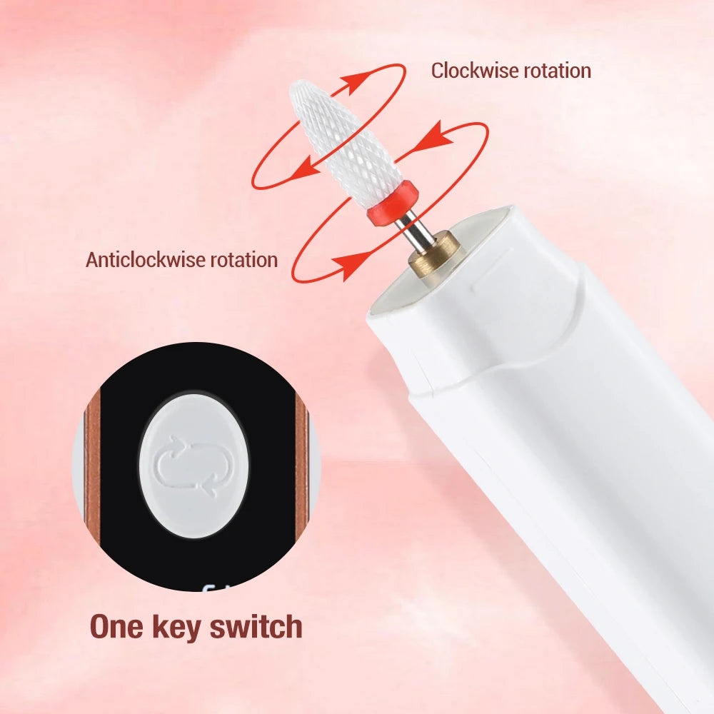 Cordless Electric Nail File and Pedicure Manicure Drill Kit