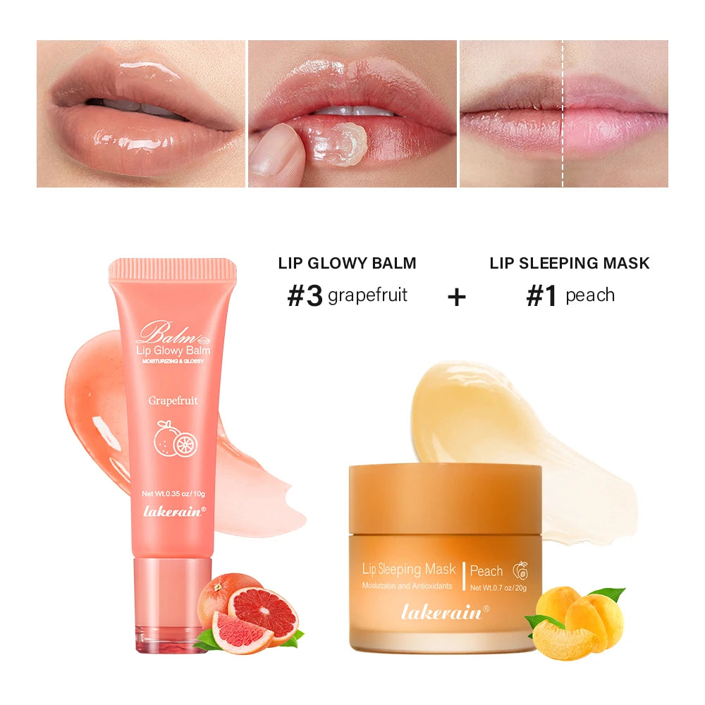 Moisturizing Lip Balm and Overnight Sleeping Mask Set - 37