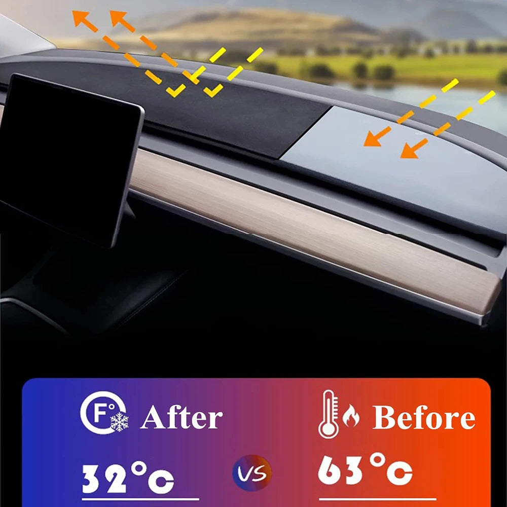 Anti-UV Dashboard Sunshade Cover for Tesla Model Y - 12