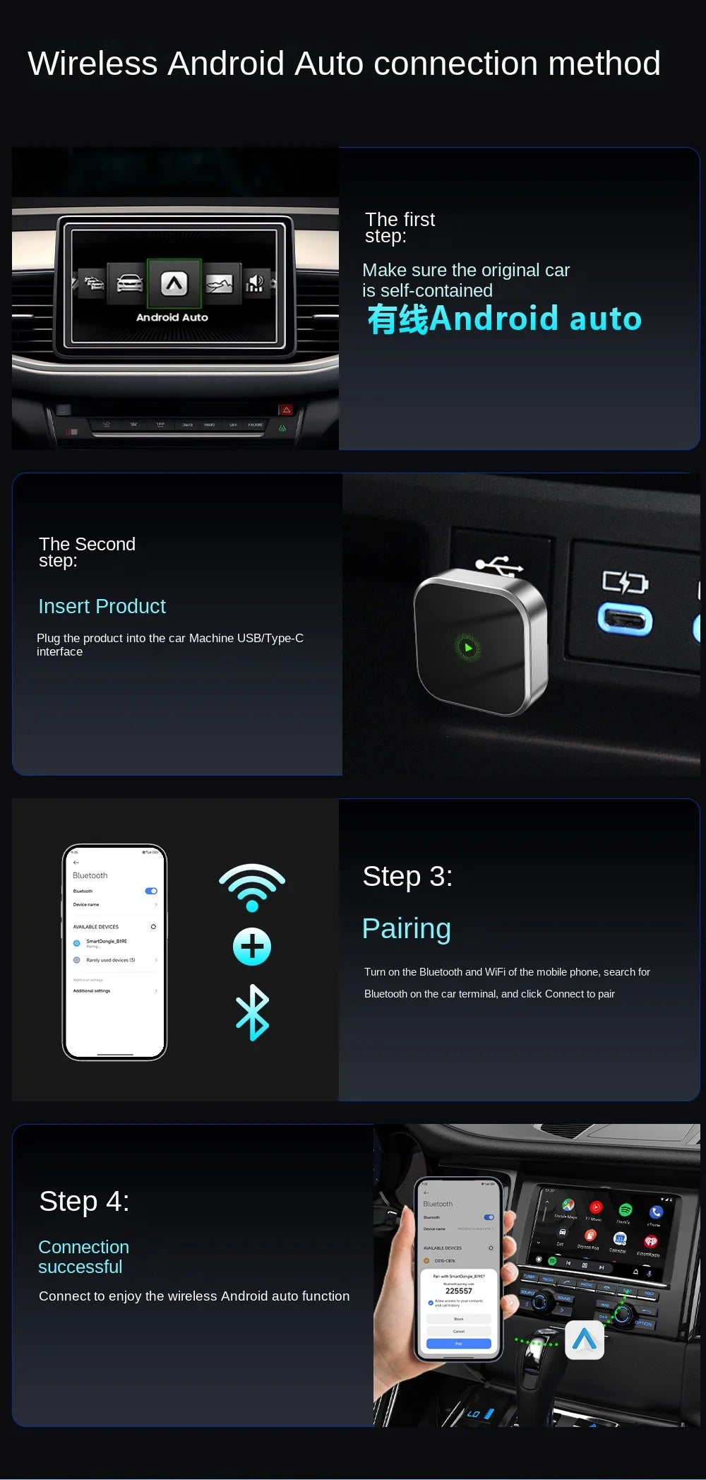 Wireless CarPlay and Android Auto 2-in-1 Adapter - 15