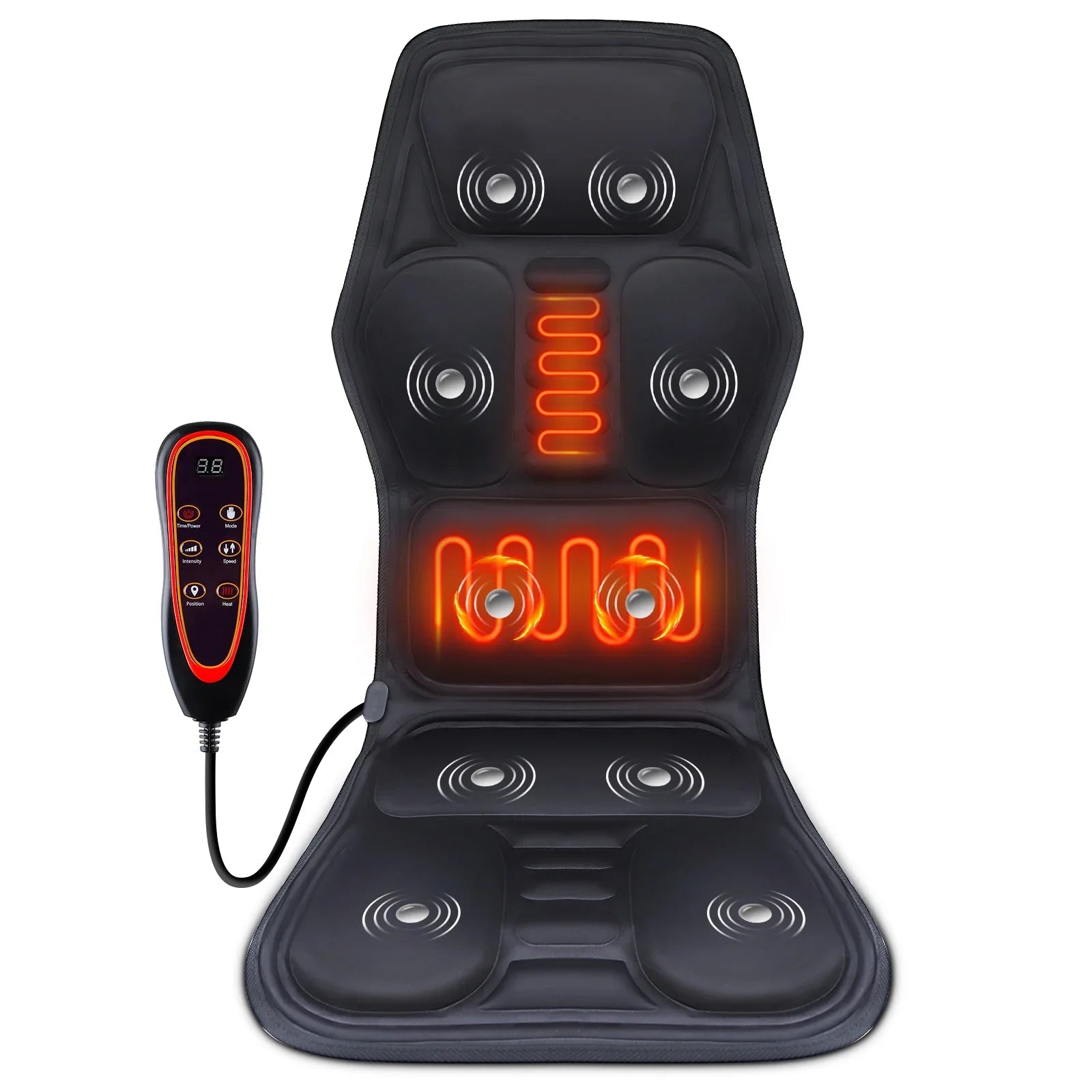 Full-Body Heated Vibrating Massage Chair Cushion - 1