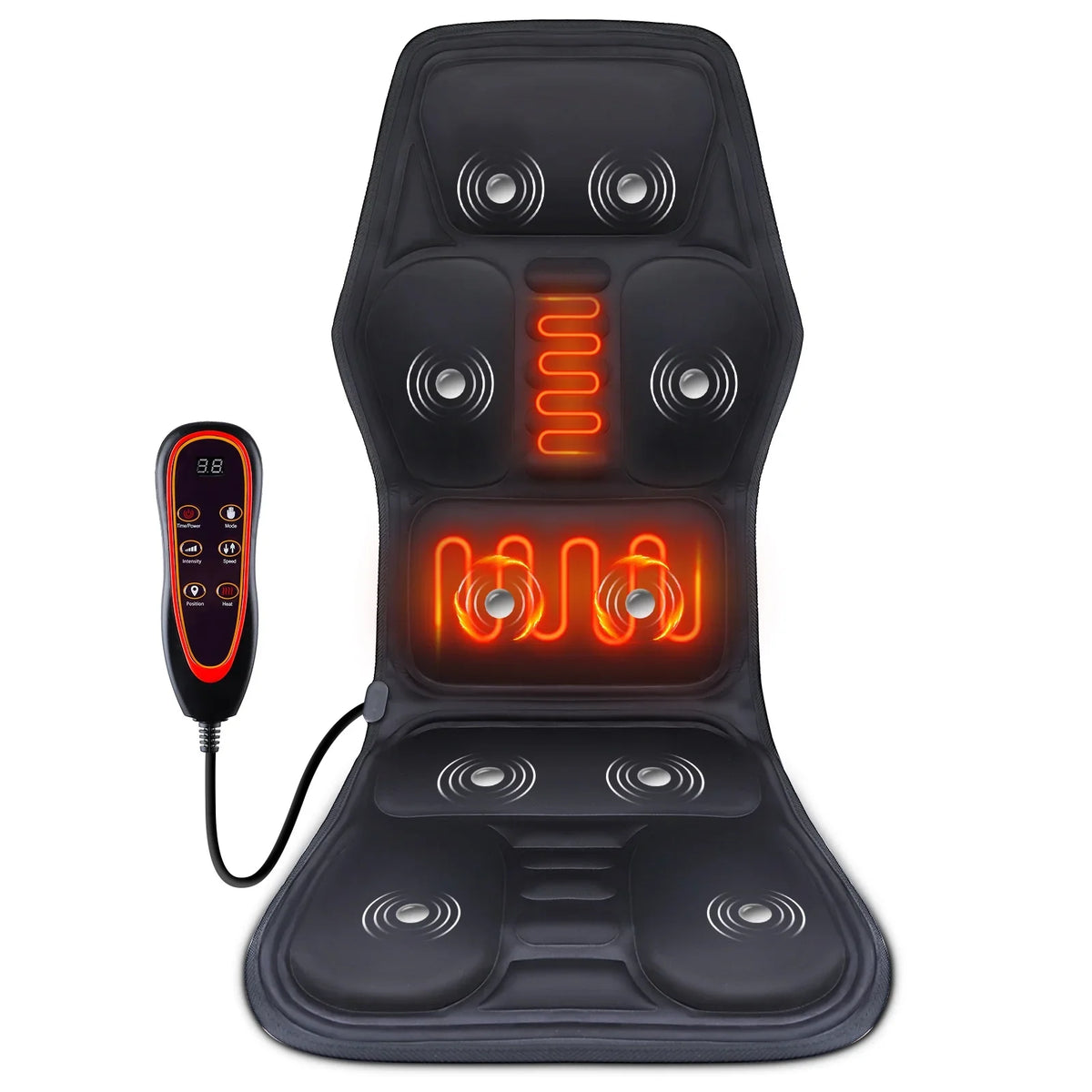 Full-Body Heated Vibrating Massage Chair Cushion