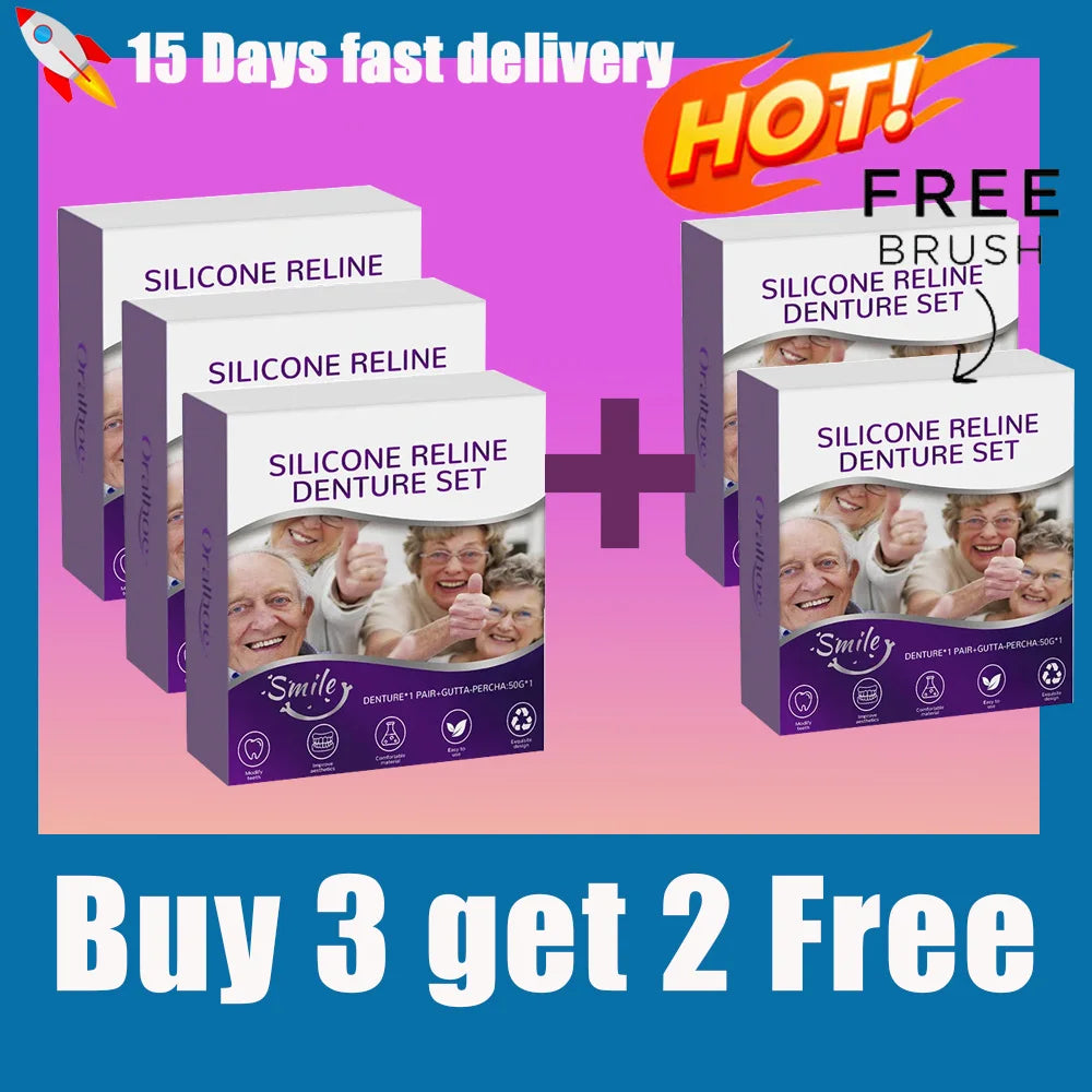 Comfort Fit Silicone Denture Reline and Care Kit