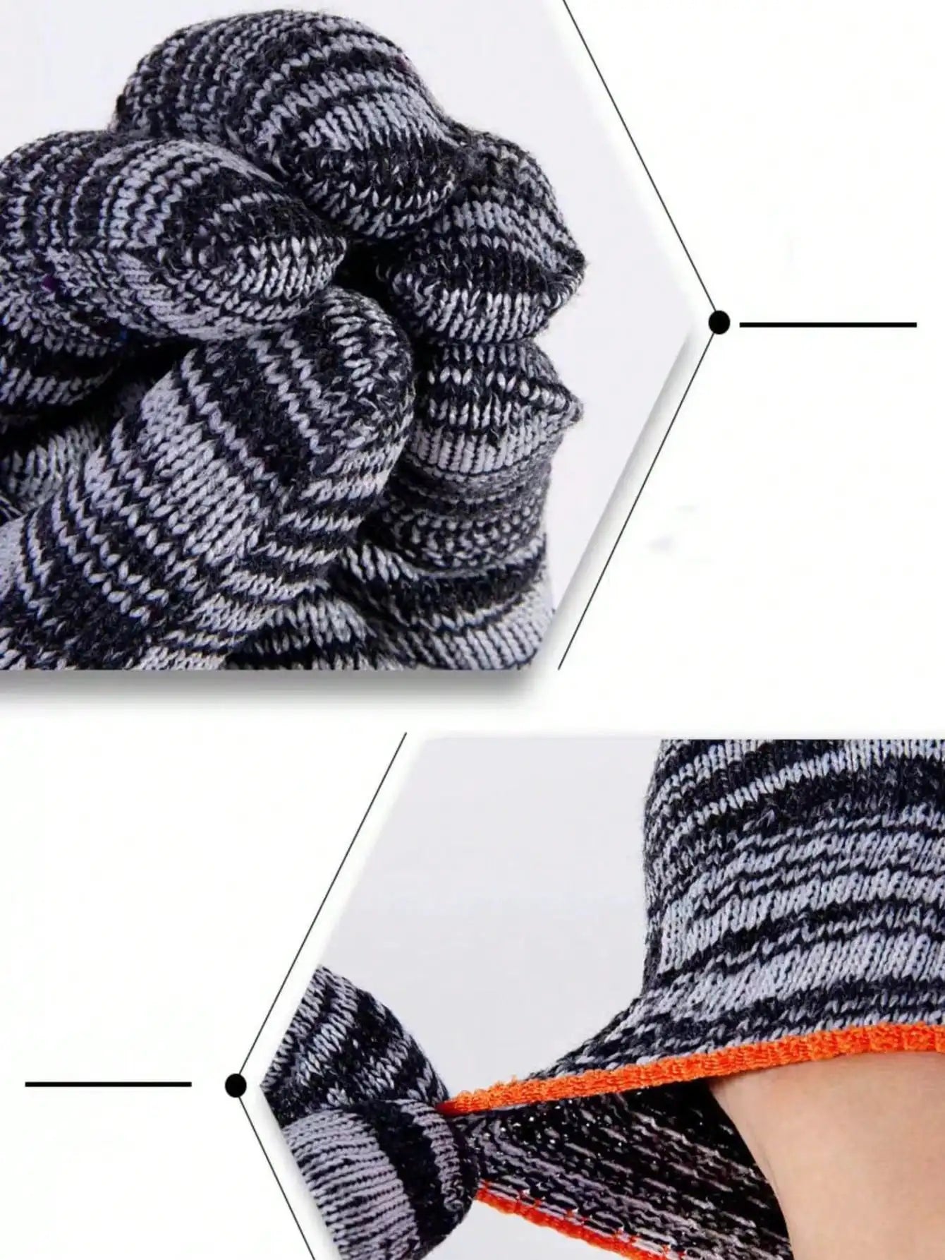 Knitted Polyester Safety Work Gloves for Industrial and Construction - 10