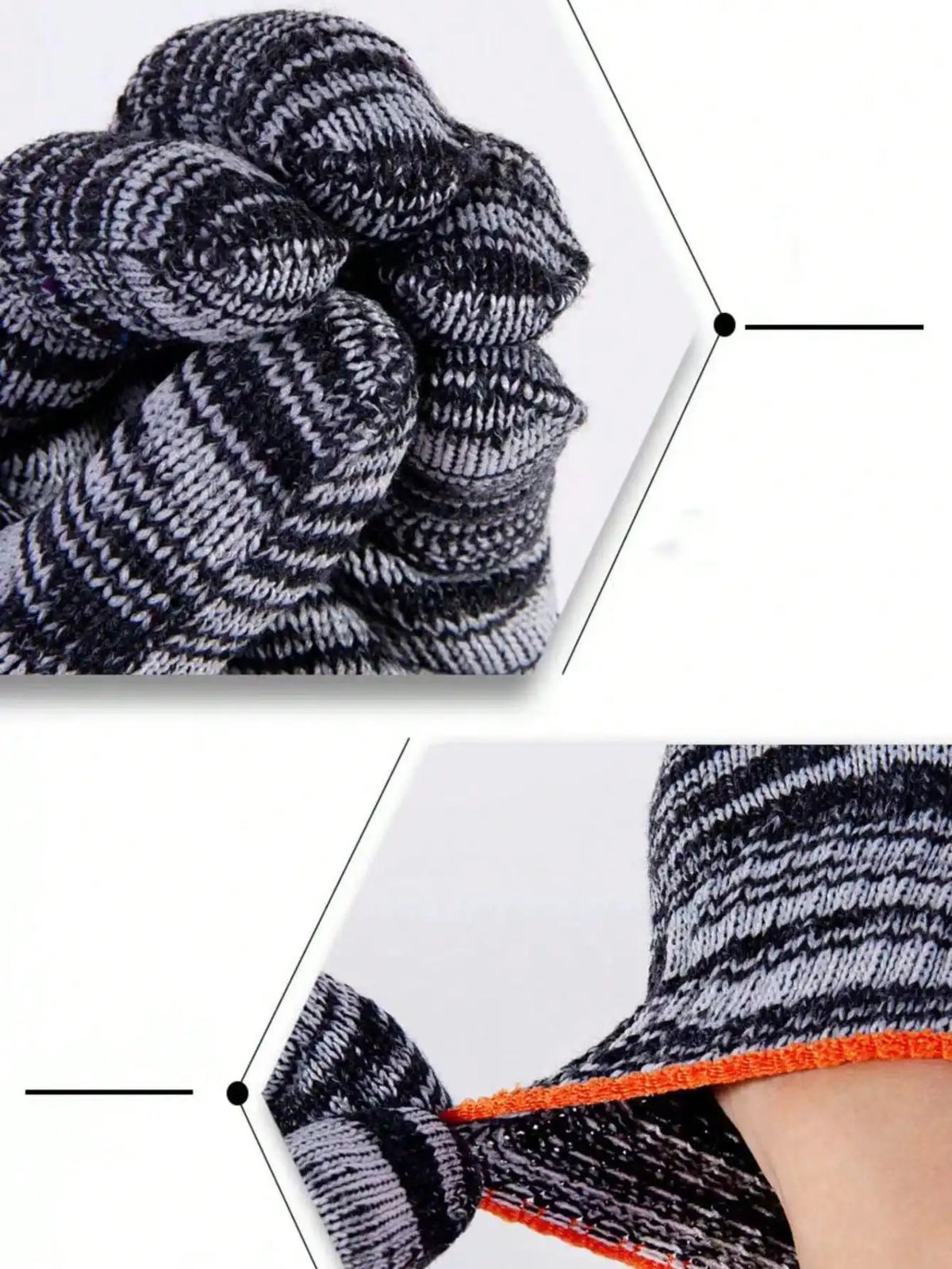 Knitted Polyester Safety Work Gloves for Industrial and Construction