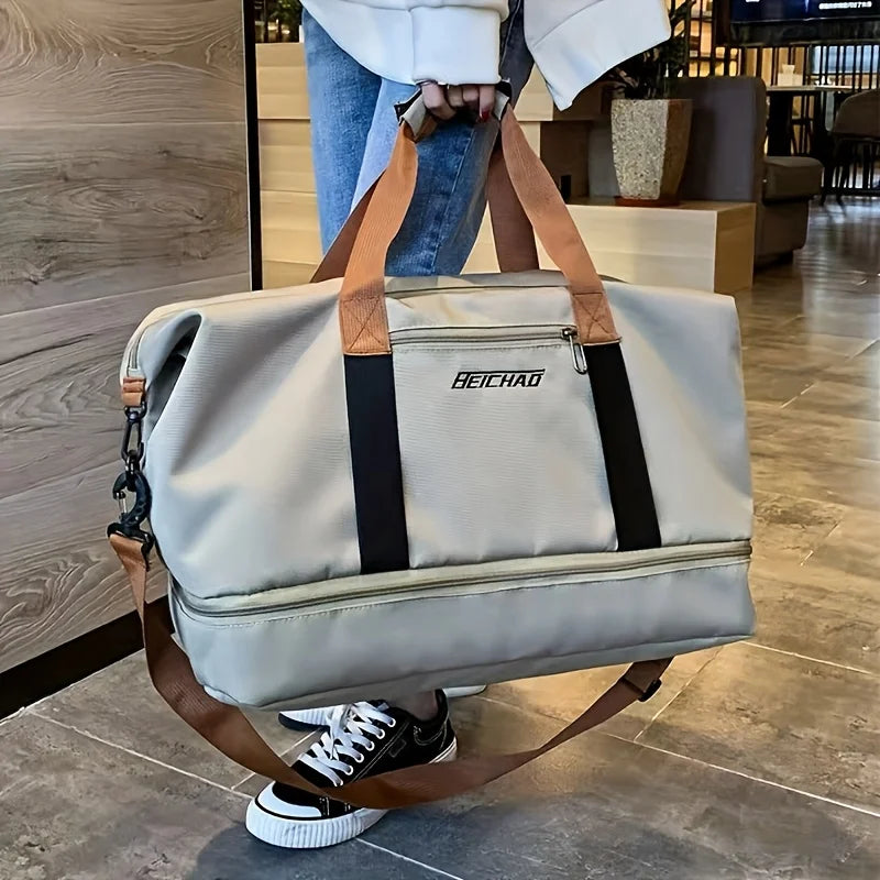 Large Capacity Travel Duffel Bag with Shoe Compartment - 2
