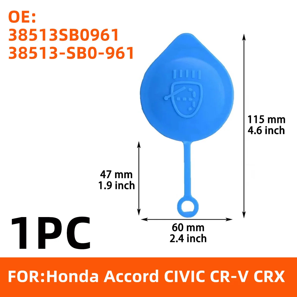 Replacement Windshield Washer Fluid Reservoir Tank Cap