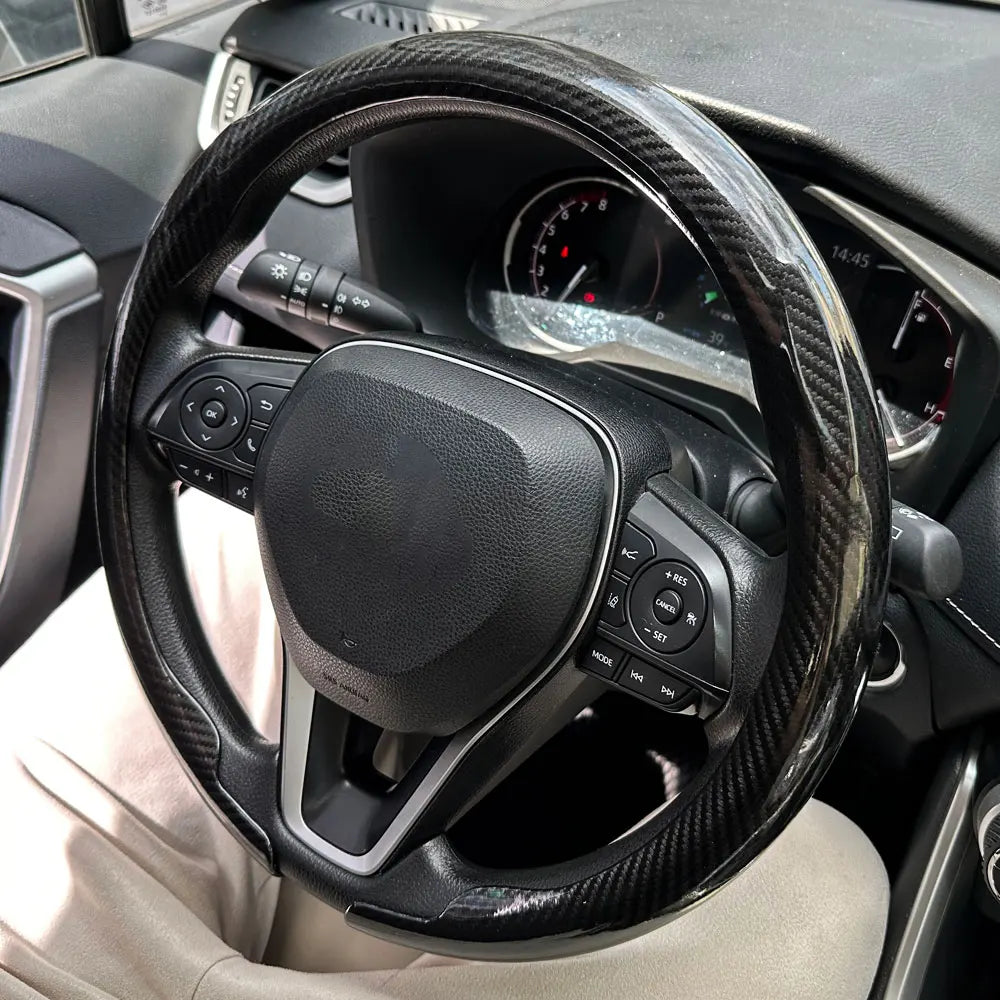 Universal Carbon Fiber Texture Car Steering Wheel Cover