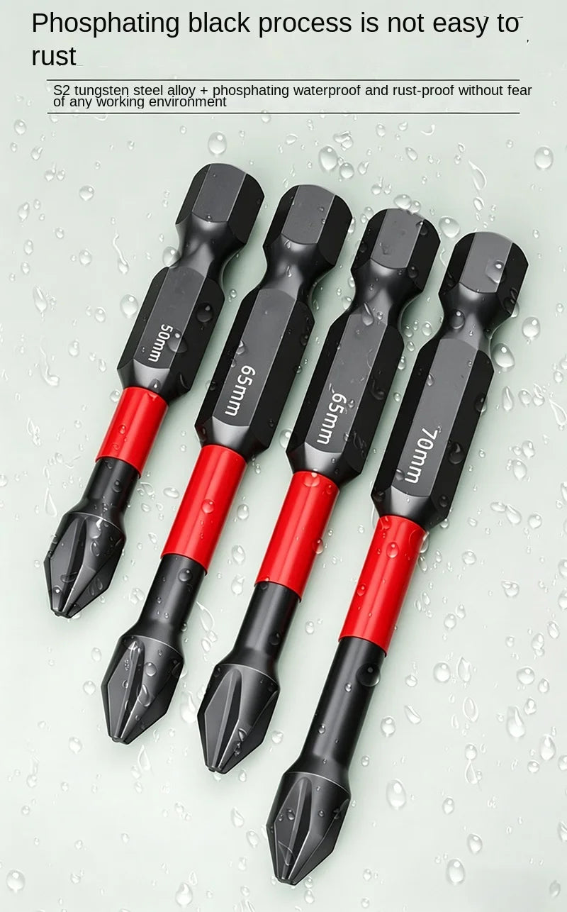 Magnetic Non-Slip Crosshead Drill Bit Set for Impact Drivers - 13