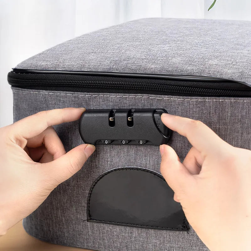 Lockable Document Organizer Bag for Travel and Office