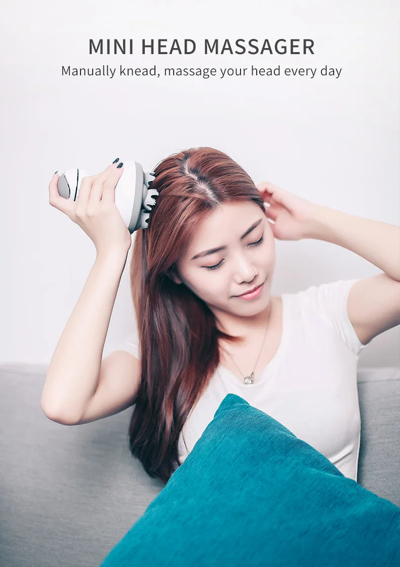 Electric Cordless Scalp Massager for Stress Relief and Hair Growth