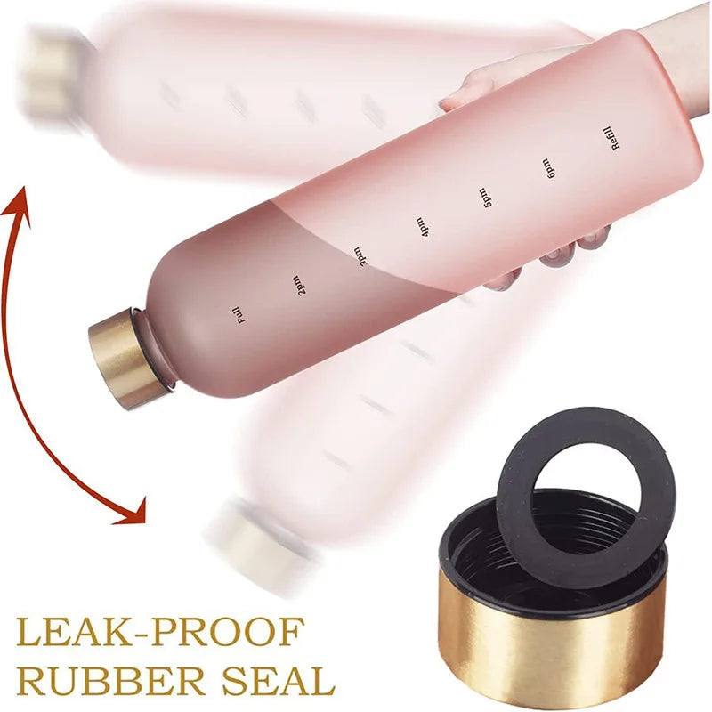 1L Motivational Water Bottle Leakproof Frosted Sport Hydration Flask - 4