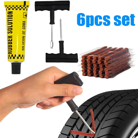 Universal Tubeless Tire Puncture Repair Kit for Roadside Emergencies