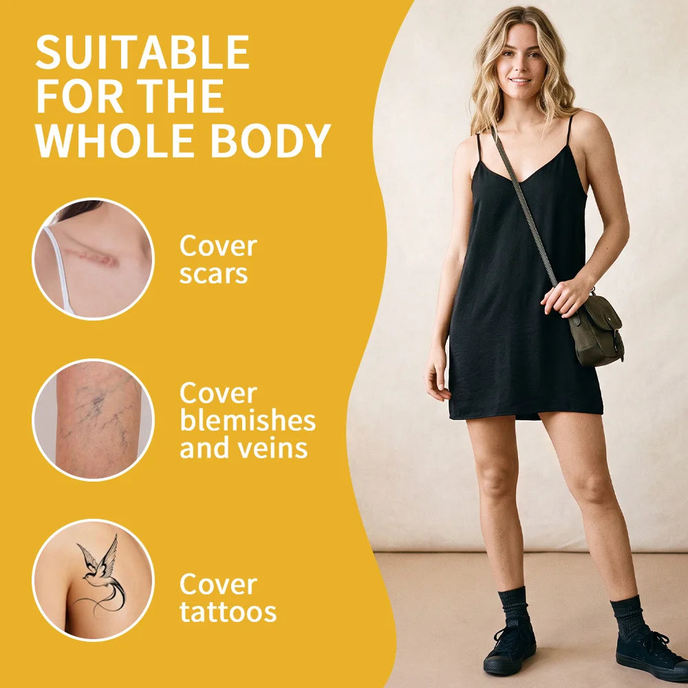 Waterproof Full Coverage Body Concealer for Scars, Tattoos and Veins - 4