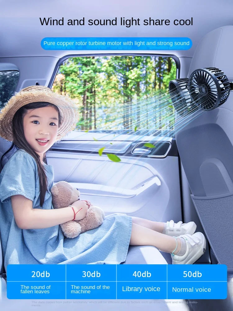 Adjustable USB Powered Car Backseat Cooling Fan - 13