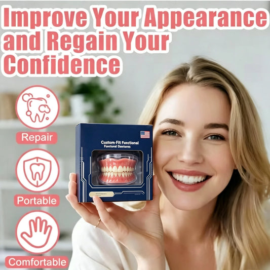 Instant Smile Cosmetic Dentures with Silicone Gum Base