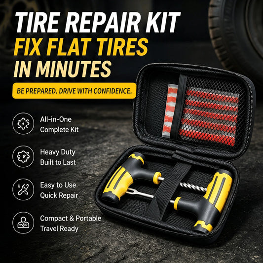 Emergency Tubeless Tire Repair Kit for Cars and Motorcycles