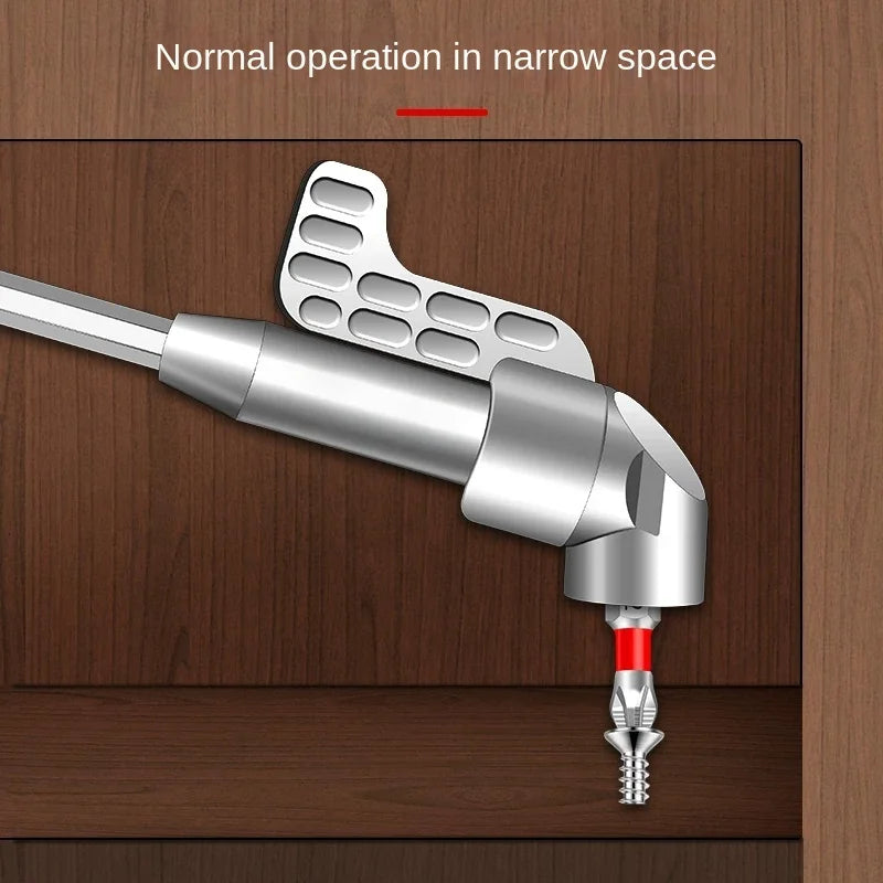 Magnetic Right Angle Drill Attachment 1 4 Inch Hex Drive Extension Tool - 3