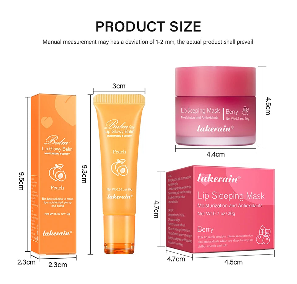 Moisturizing Lip Balm and Overnight Sleeping Mask Set