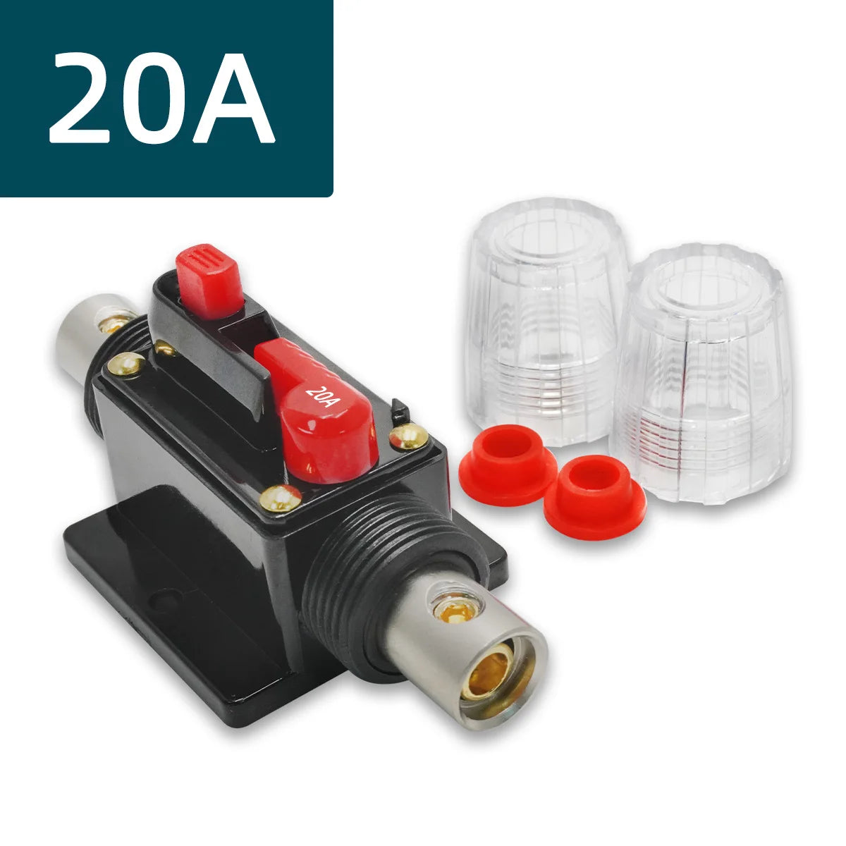 12V-48V DC Waterproof Circuit Breaker Manual Reset Fuse for Car Marine