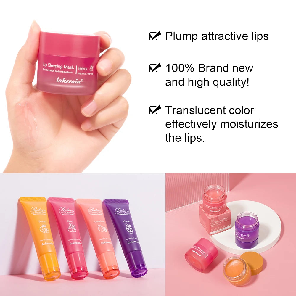 Moisturizing Lip Balm and Overnight Sleeping Mask Set - 4