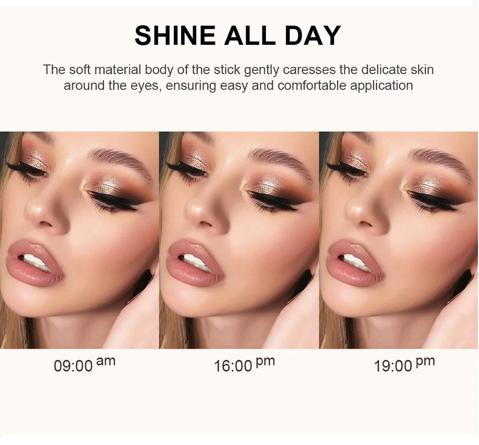 Waterproof Shimmer Eyeshadow Stick for Instant Eye Brightening - 11