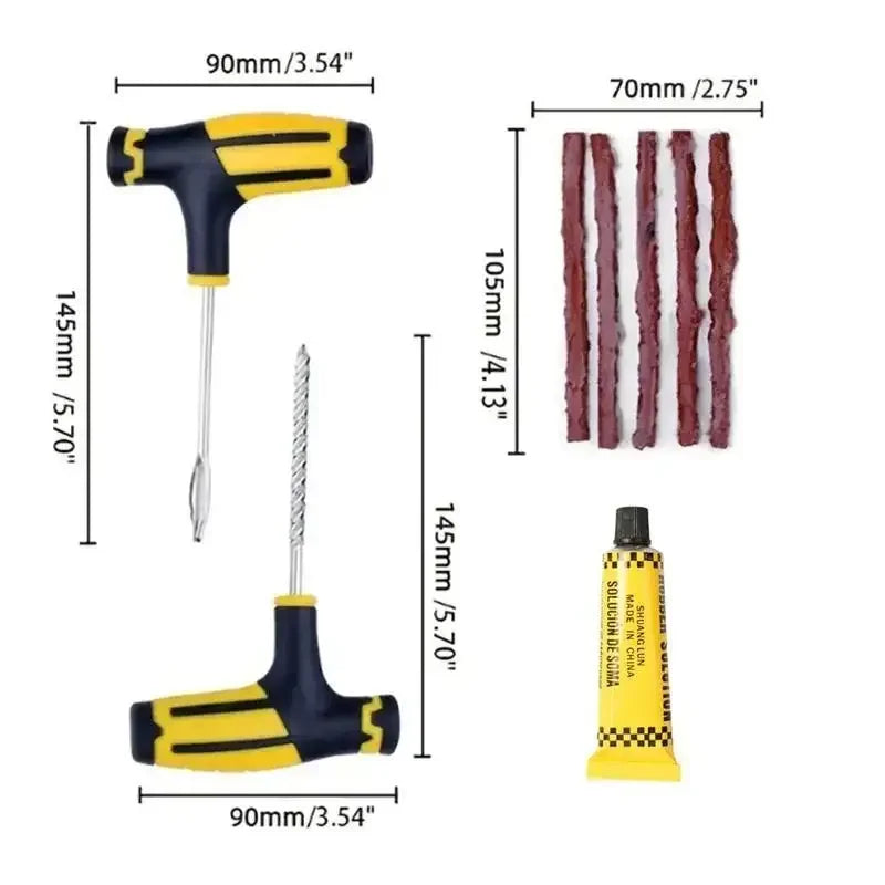 Emergency Car and Motorcycle Tubeless Tire Repair Kit