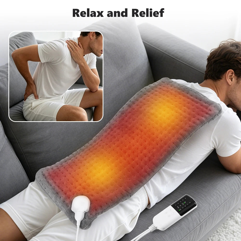 Electric Heating Pad for Back Pain and Muscle Relief