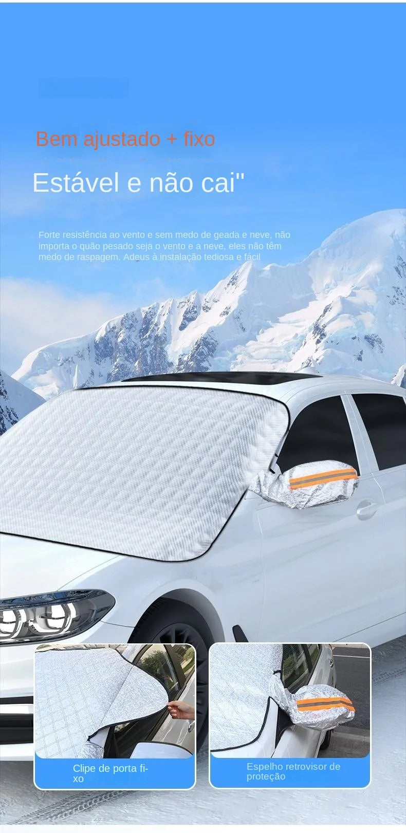 Magnetic Car Windshield Snow and Sun Protection Cover - 14