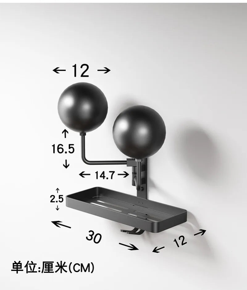 Wall-Mounted Rotating Helmet Holder and Storage Rack - 12