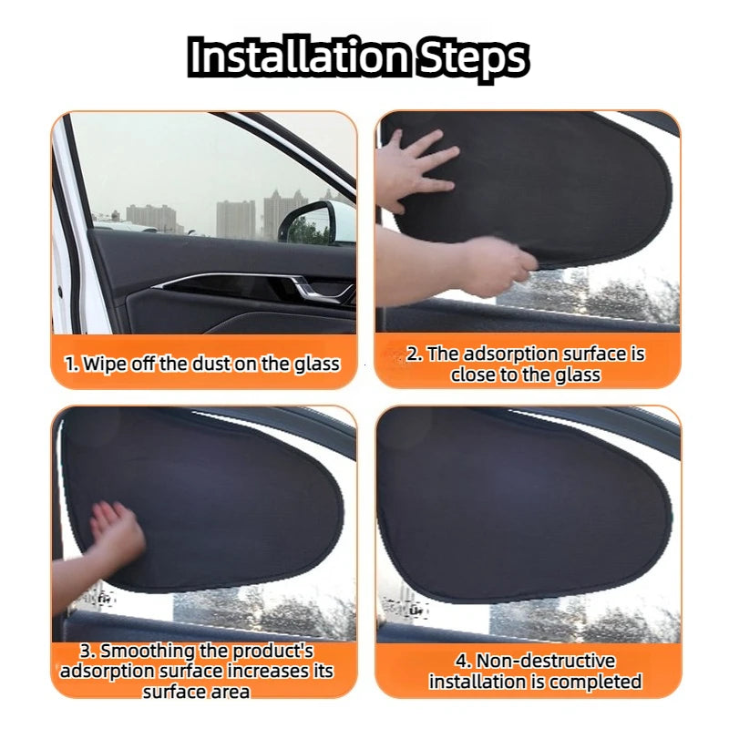 Foldable Electrostatic Car Window Sun Shade for UV Protection - 3