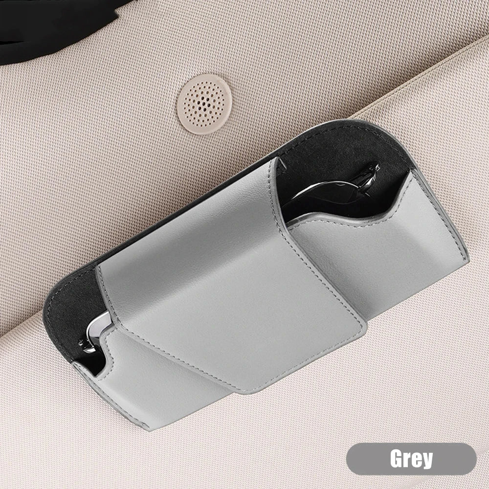 Magnetic Car Sun Visor Sunglasses Holder Case - 10