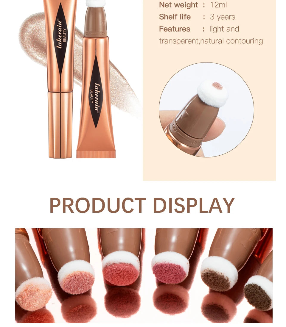 Liquid Face Contouring, Blush, and Highlighter Wand with Cushion Tip - 21