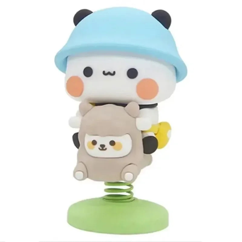 Cute Cartoon Panda and Bear Dashboard Ornament