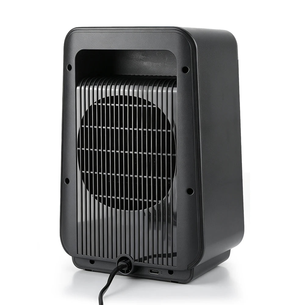 Portable Electric Space Heater with Ambient Flame Light
