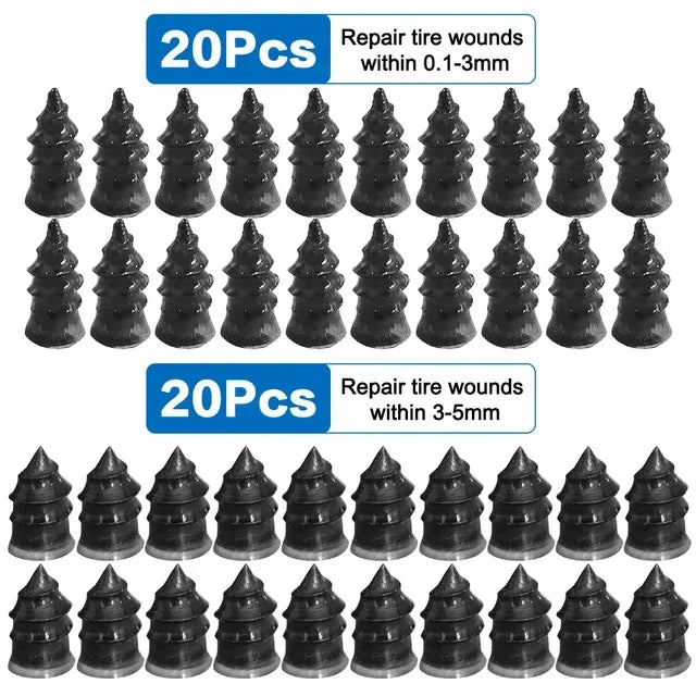 Emergency Tire Puncture Repair Rubber Screws - 23