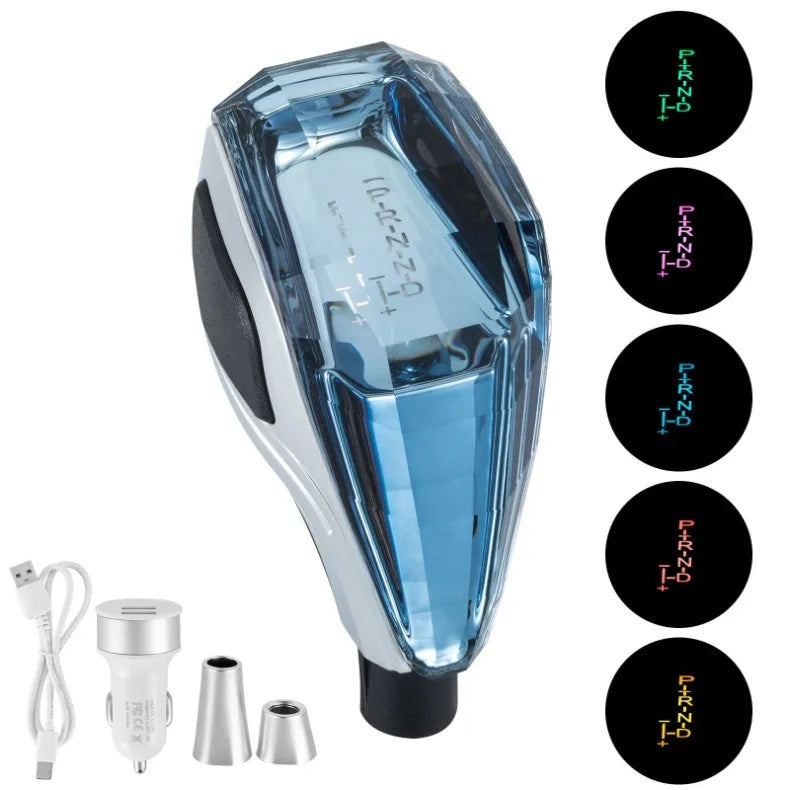 Universal Crystal LED Touch-Activated Gear Shift Knob - 7