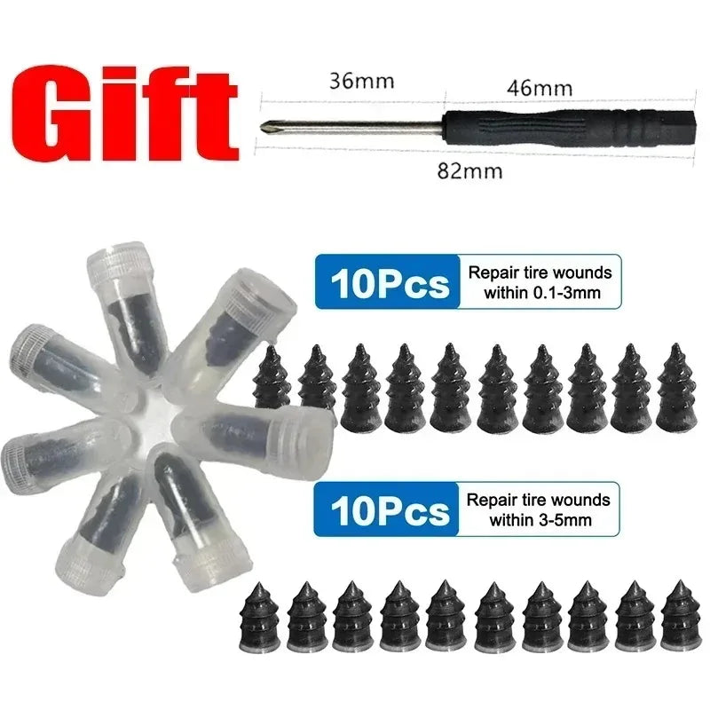 Universal Tire Repair Rubber Nails Puncture Patch Kit for Vehicles - 17