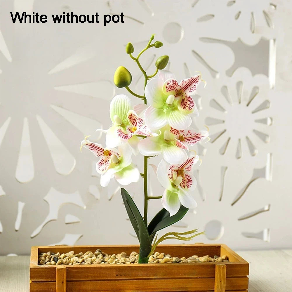 Artificial Orchid Flower Arrangement with Vase - 19