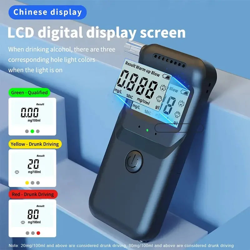 Portable Digital Breathalyzer Alcohol Tester - 3